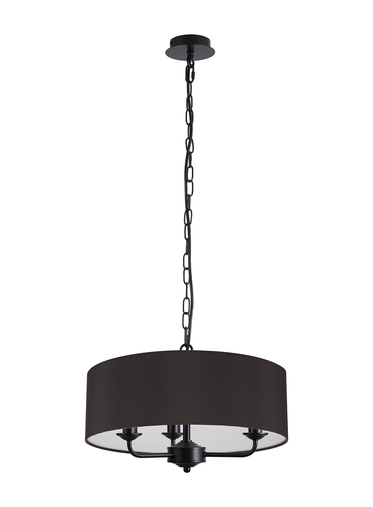 Banyan 45cm 3 Light Pendant Matt Black, Black DK1013  Deco Banyan MB BL